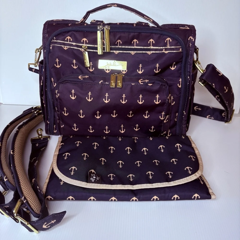 Ju-Ju-Be Legacy Nautical Collection B.F.F. Convertible Diaper Bag Navy Blue
